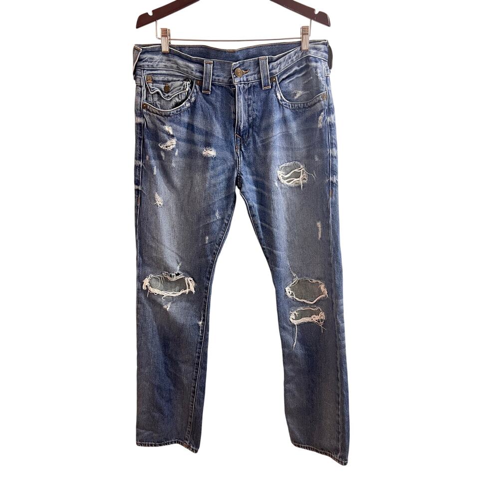 True Religion Ricky Relaxed Straight Jeans Men Size 34
